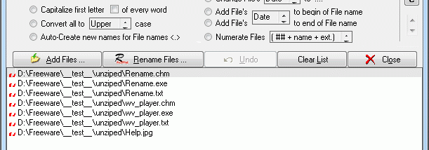 File Renamer screenshot