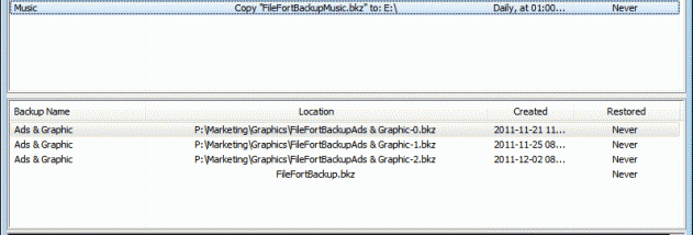 FileFort Backup Software Free screenshot