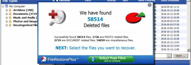 FileRestorePlus screenshot