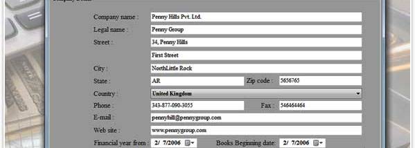 Financial Accounting Tool screenshot
