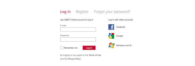 FineReader Touch screenshot