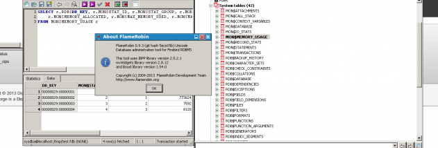 FlameRobin screenshot