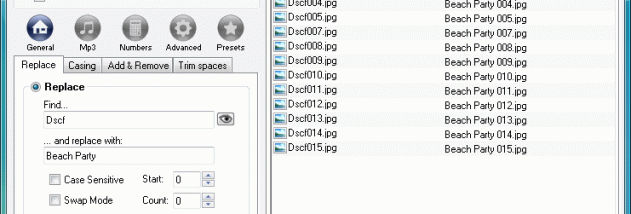 Flash Renamer screenshot