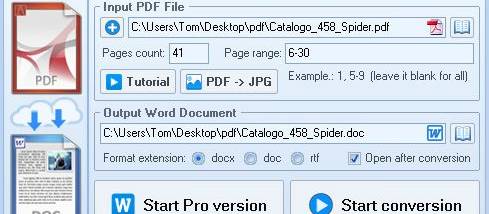 FM Free PDF To Word Converter screenshot