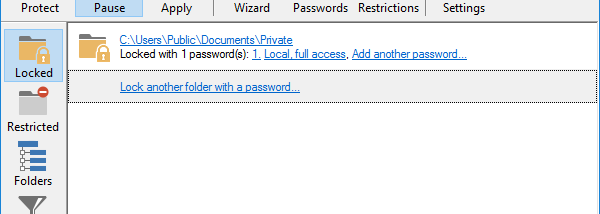 Folder Guard screenshot