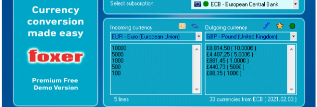 Foxer Currency Calculator screenshot