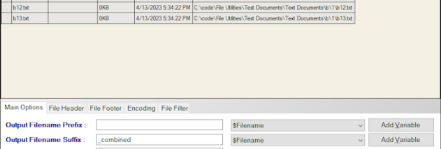 Free Combine Text Files 4dots screenshot