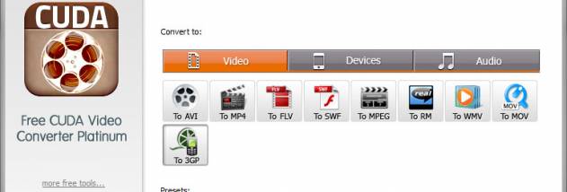 Free CUDA Video Converter Platinum screenshot