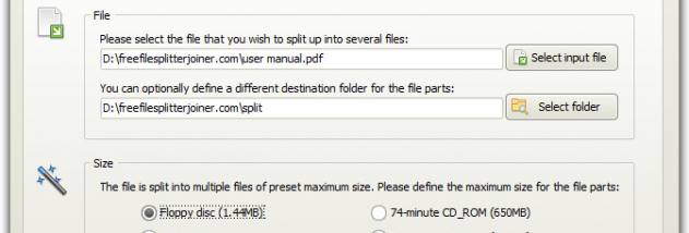 Free File Splitter Joiner screenshot