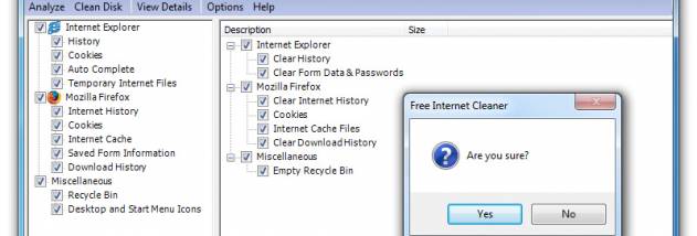 Free Internet Cleaner screenshot