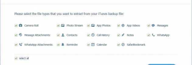 Free iTunes Backup Extractor screenshot