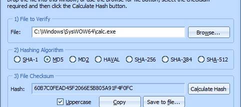 Free MD5 SHA1 Verifier screenshot
