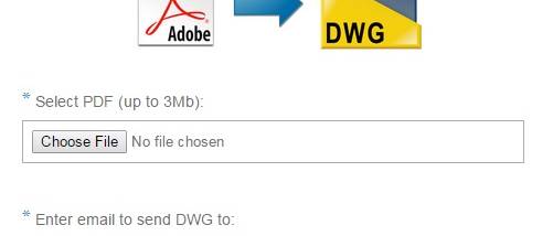 Free Online PDF to DWG Converter screenshot