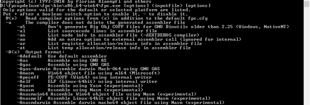 Free Pascal screenshot