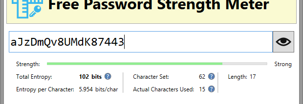 Free Password Strength Meter screenshot