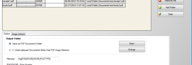 Free PDF Image Extractor 4dots screenshot