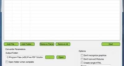 FREE PDF to HTML Converter screenshot