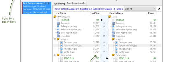 FTP Synchronizer Professional screenshot