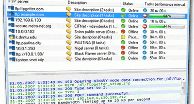 FTPGetter Professional screenshot