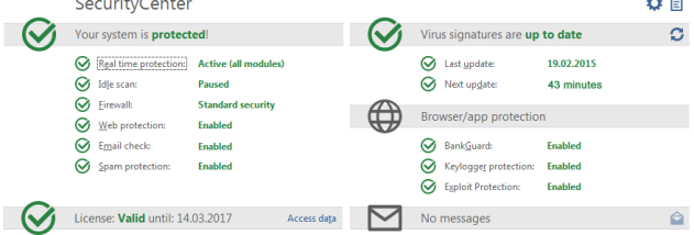 G DATA InternetSecurity 2014 screenshot