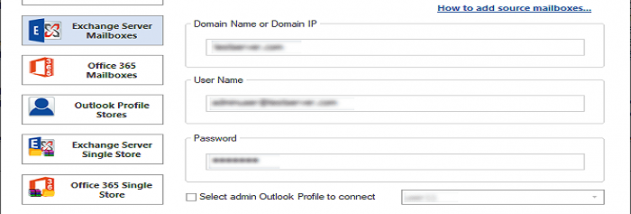 GainTools Exchange Recovery to recover E screenshot