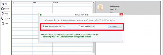 GainTools MSG Converter screenshot