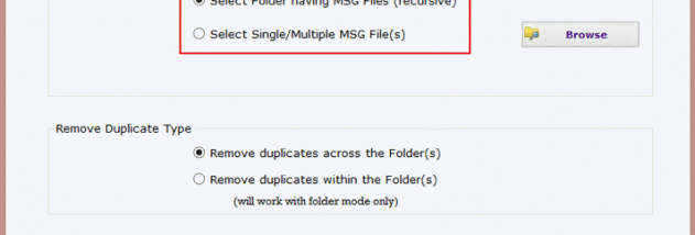 GainTools MSG Duplicate Remover screenshot