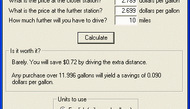 Gas Price Calculator screenshot