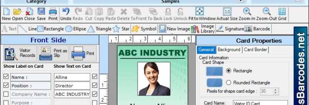Gate Pass ID Card Printing Tool screenshot