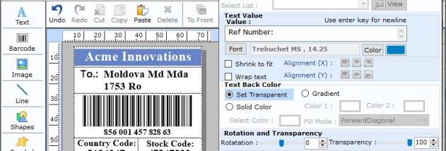 Generate UCC/EAN Barcode Application screenshot