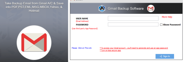 Gmail Backup Tool screenshot