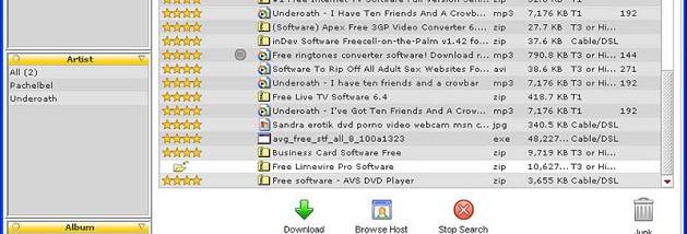GnutellaWire screenshot