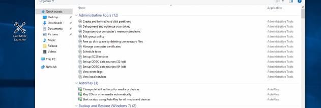 God Mode Launcher screenshot