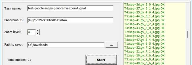 Google StreetView Images Downloader screenshot
