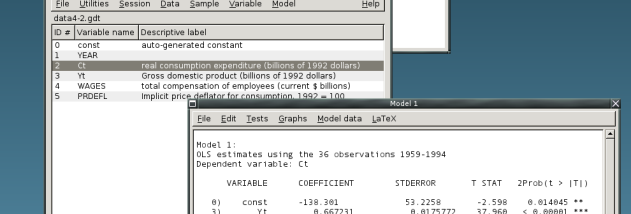 gretl Portable screenshot