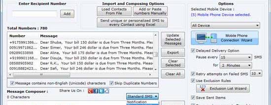 Group Text Messaging Program screenshot