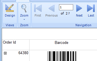 SSRS GS1 DataBar Barcode Generator screenshot