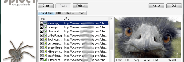 GSA Clip Spider screenshot