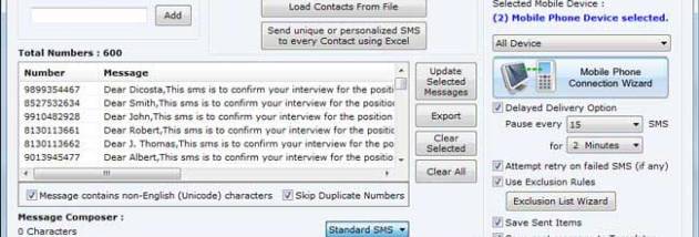 GSM Mobile Bulk Messaging screenshot