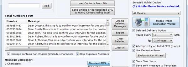 GSM Mobile SMS Messaging screenshot