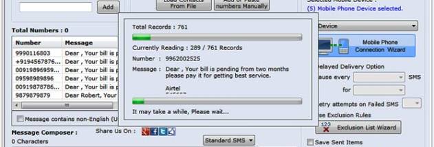 GSM Mobile Text SMS Software screenshot