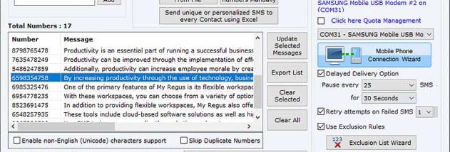 GSM Mobiles Bulk SMS Software screenshot