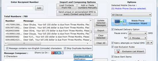 GSM Mobiles Messaging screenshot