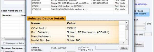 GSM Mobiles Text Messaging Software screenshot