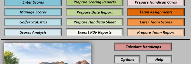 Handicap Manager for Excel screenshot