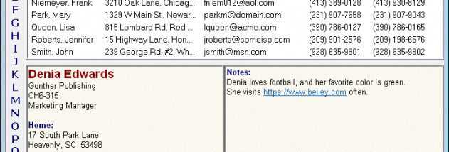 Handy Address Book screenshot