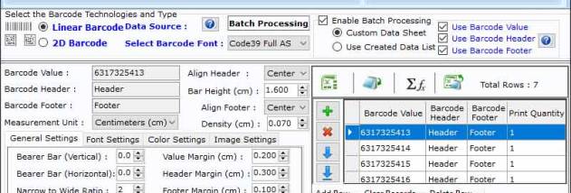 Healthcare Barcode Designing Program screenshot