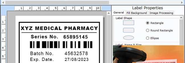 Healthcare Instruments Label Maker Tool screenshot