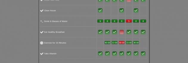 Healthy Habit Tracker Windows UWP screenshot