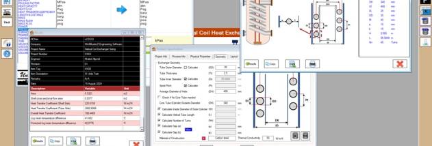 Helical Coil Heat Exchanger Design screenshot